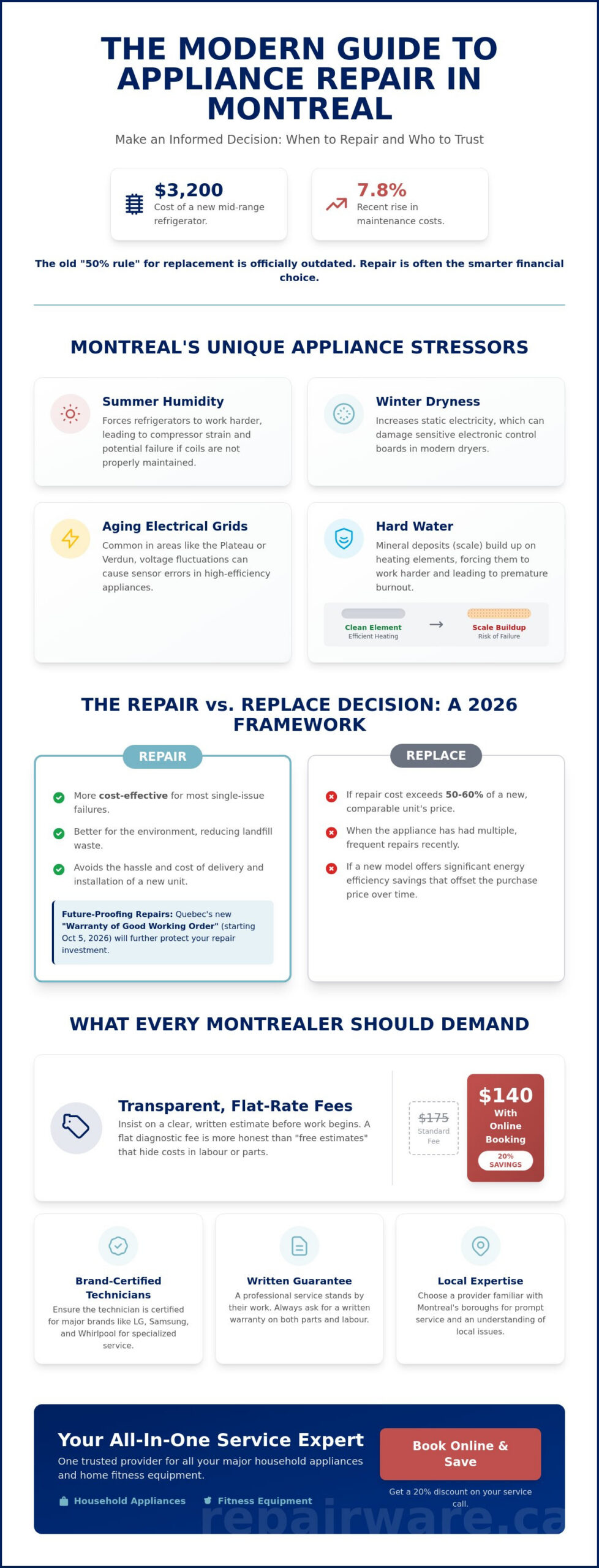 Appliance Repair Montreal: The 2026 Guide to Reliable Service & Honest Pricing